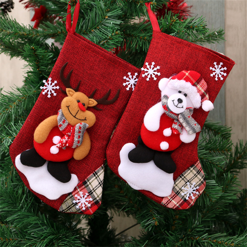 Linen Christmas Stockings Gift - Christmas Stocking Hanging 리뷰 및 가격