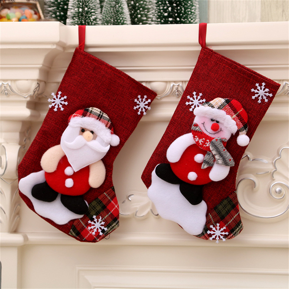 Linen Christmas Stockings Gift - Christmas Stocking Hanging 리뷰 및 가격