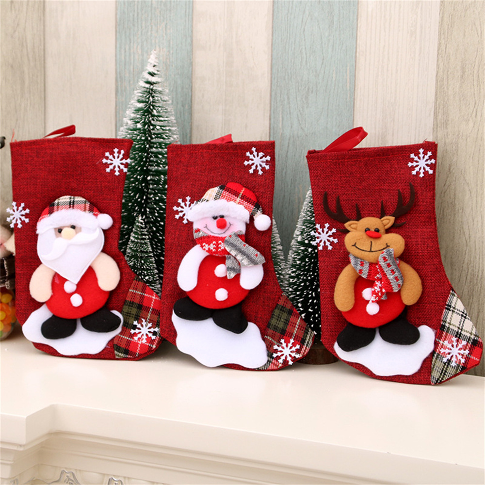 Linen Christmas Stockings Gift - Christmas Stocking Hanging 리뷰 및 가격