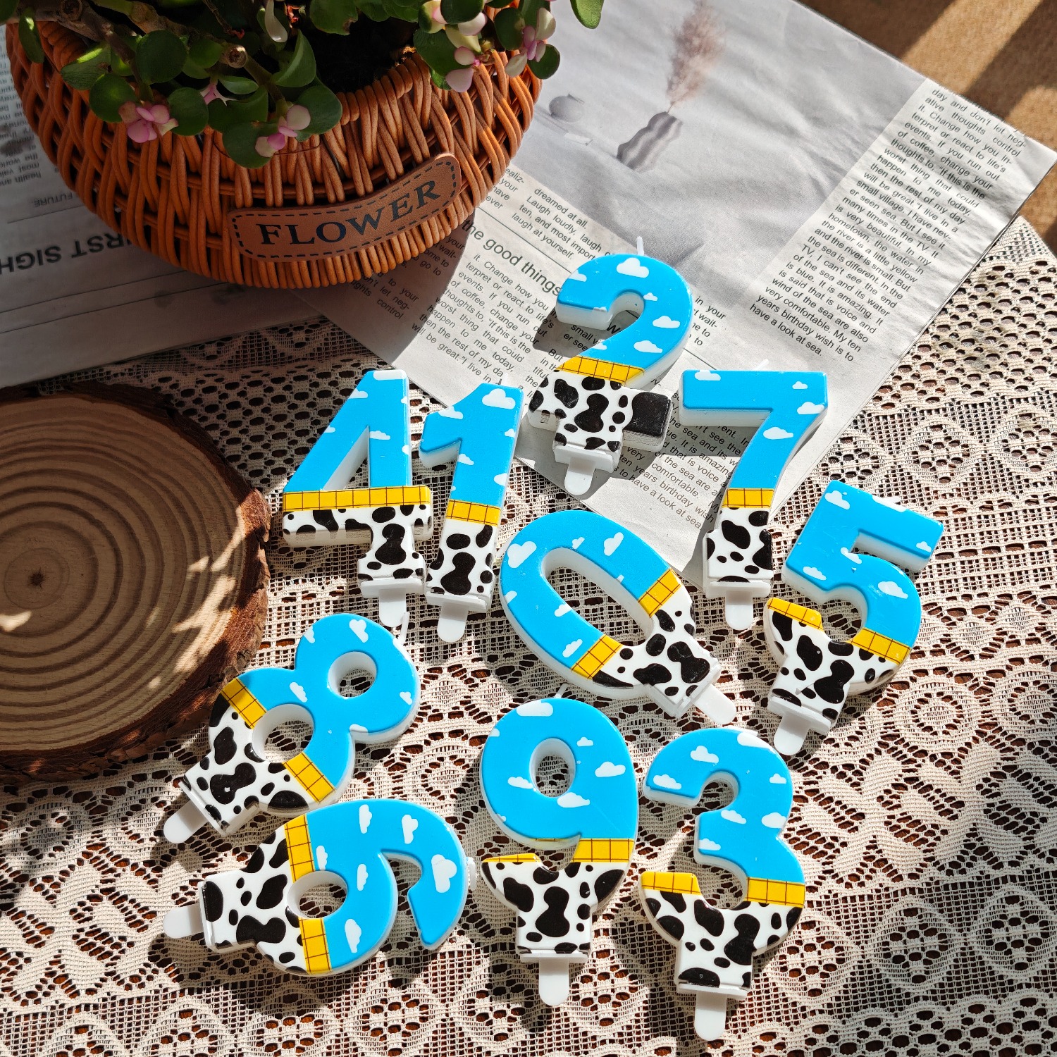 1PC,Number 1-9Blue Sky and Whi - Holiday Candle Set 리뷰 및 가격