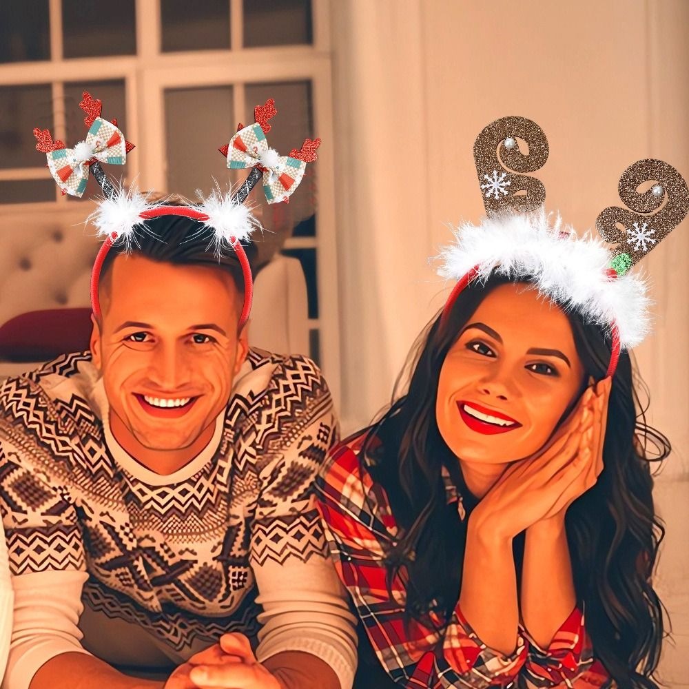 Cute Christmas Headbands Snowm - Reindeer Antlers Headband 리뷰 및 가격