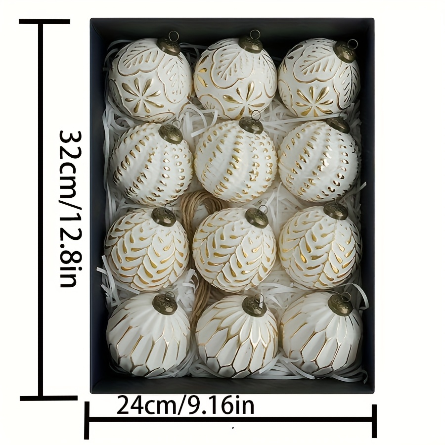 12PC 8cm Antique Plastic Chris - Ornament Ball Set 리뷰 및 가격