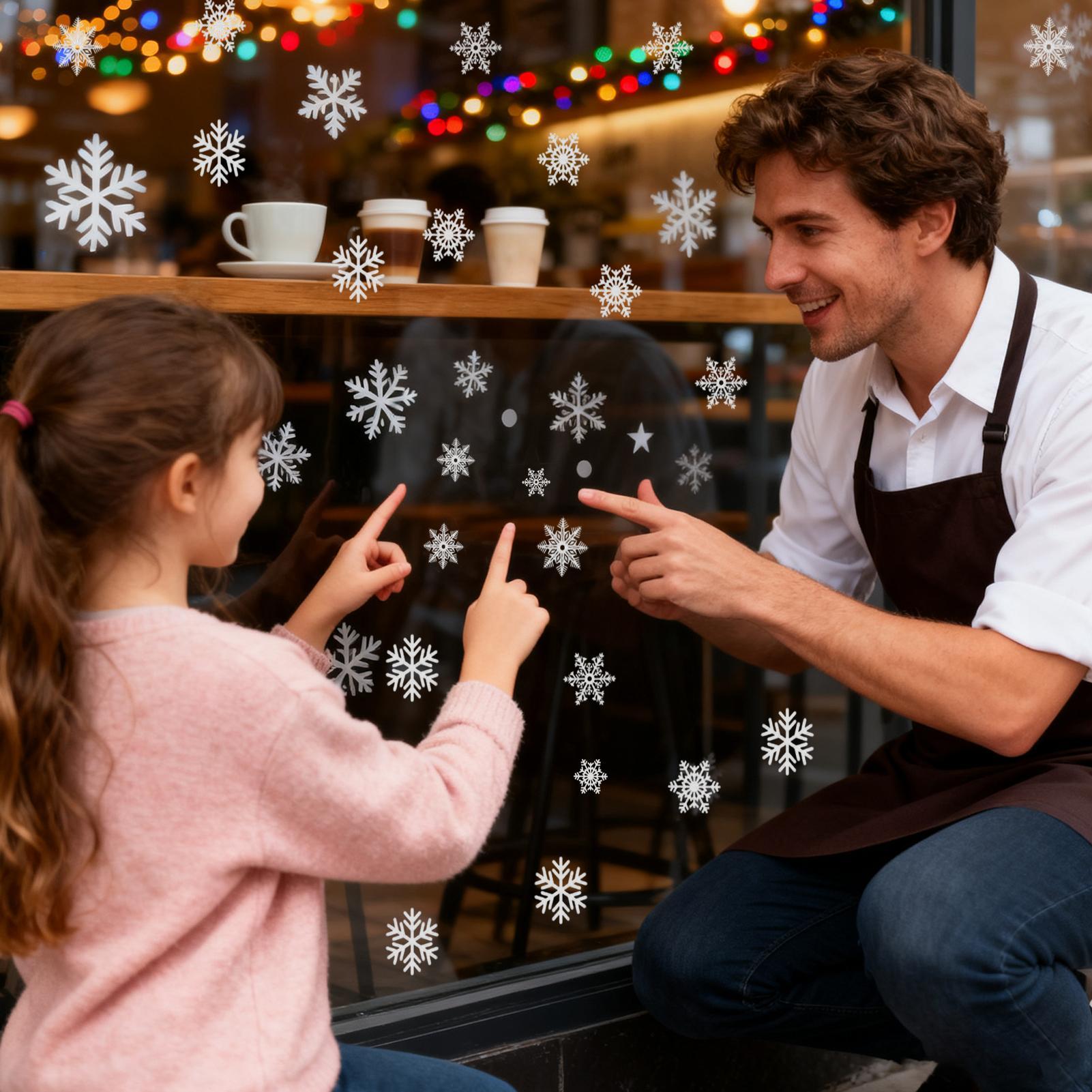 Snowflake Window Clings Static - Snowflake Window Decal 리뷰 및 가격