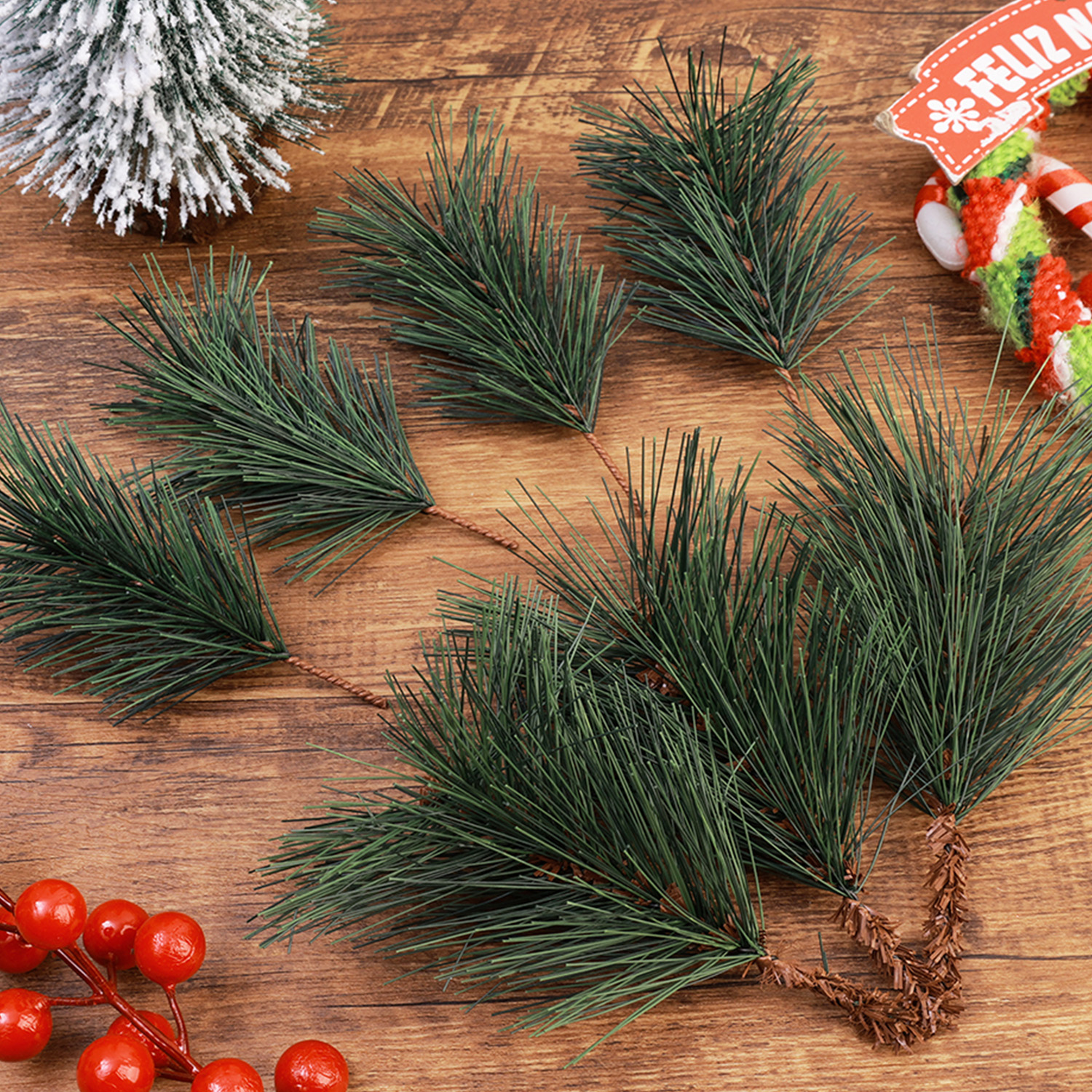 Fake Tree Leaves Branches Arti - Christmas Wreath Fake 리뷰 및 가격