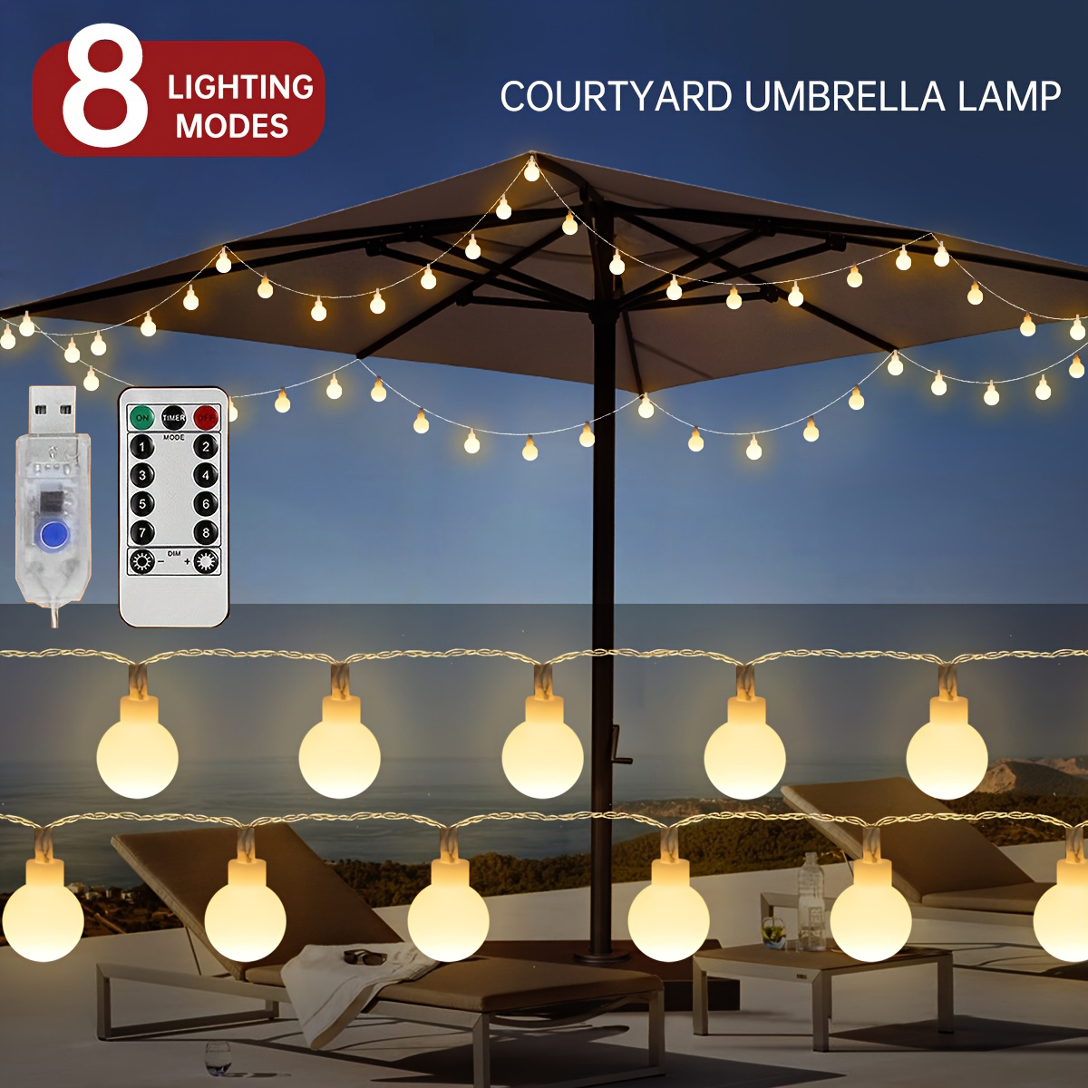 USB LED Ball String Lights 6M  - Led Fairy String Lights 리뷰 및 가격