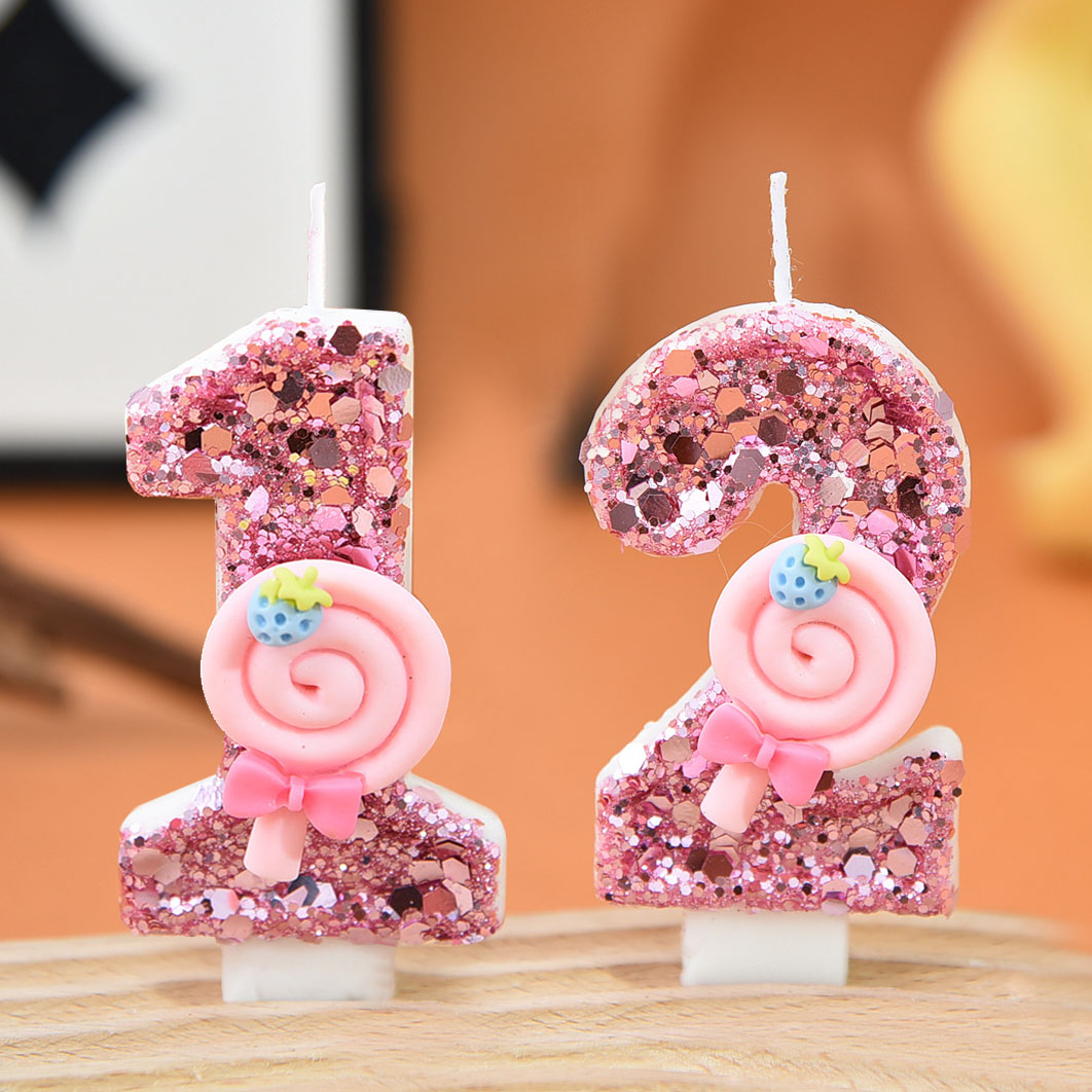 1pc Large 0-9 Numbers Pink Lol - Holiday Candle Set 리뷰 및 가격