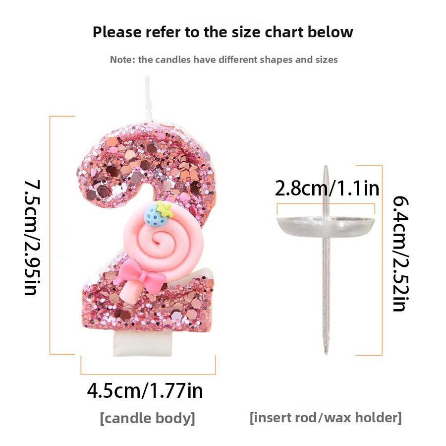 1pc Large 0-9 Numbers Pink Lol - Holiday Candle Set 리뷰 및 가격
