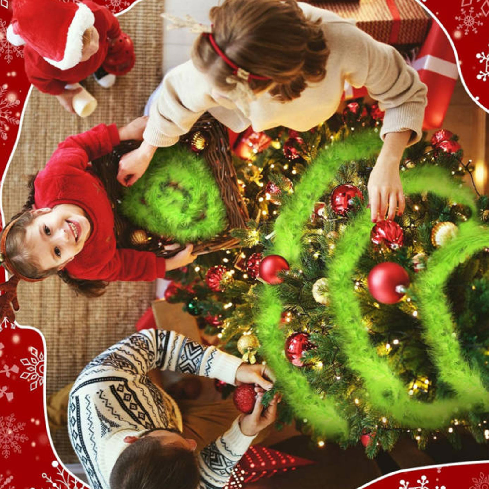 Christmas Garland 3 PCS 20 Fee - Tinsel Garland Decoration 리뷰 및 가격
