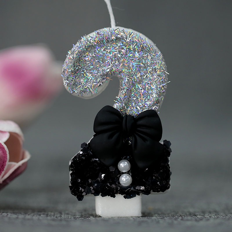 Midnight Bow & Pearl 0-9 Numbe - Holiday Candle Set 리뷰 및 가격