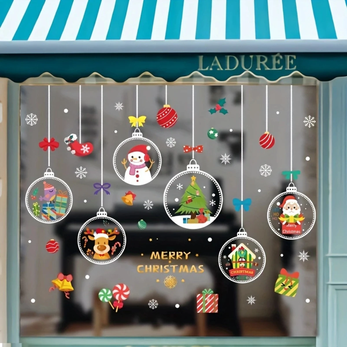1PC - Merry Christmas Window S - Snowflake Window Decal 리뷰 및 가격