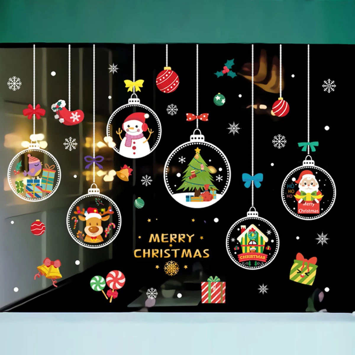 1PC - Merry Christmas Window S - Snowflake Window Decal 리뷰 및 가격