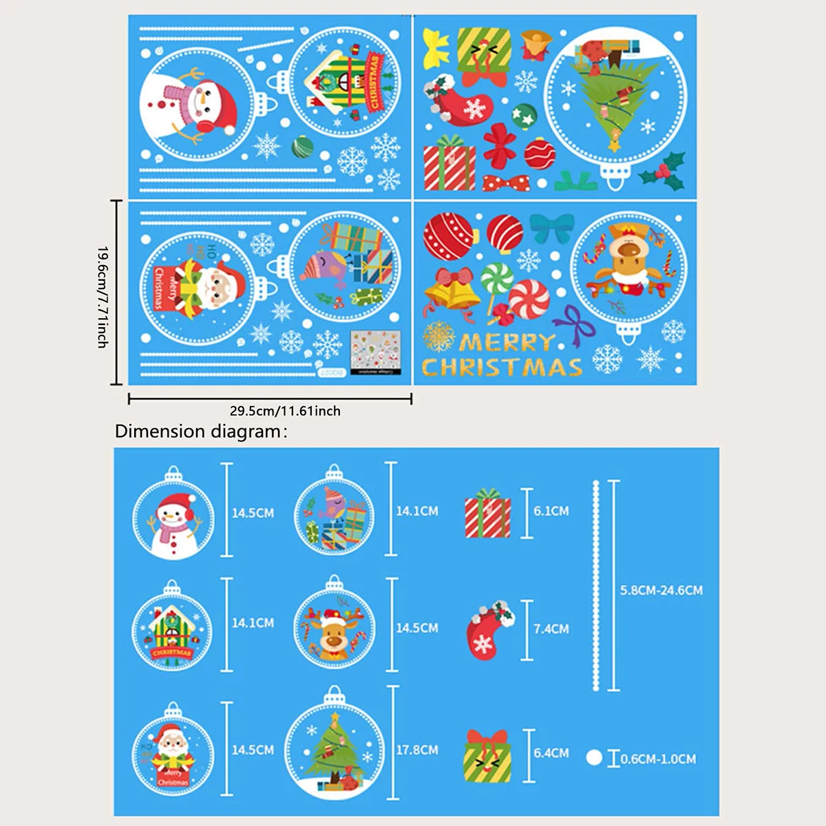 1PC - Merry Christmas Window S - Snowflake Window Decal 리뷰 및 가격
