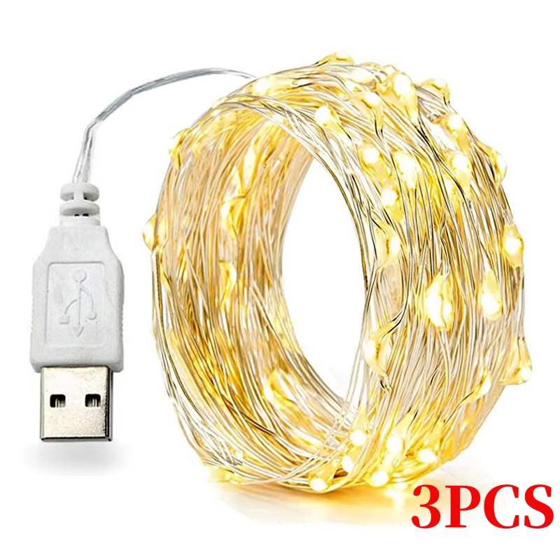3PCS 5/10/20M Copper Wire LED  - Led Fairy String Lights 리뷰 및 가격