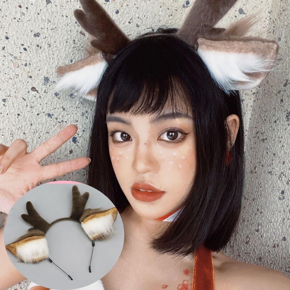 Handmade Animal Fur Antler Hea - Reindeer Antlers Headband 리뷰 및 가격