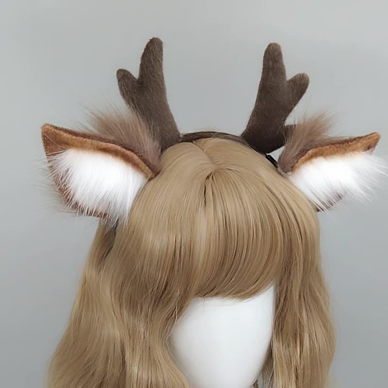Handmade Animal Fur Antler Hea - Reindeer Antlers Headband 리뷰 및 가격