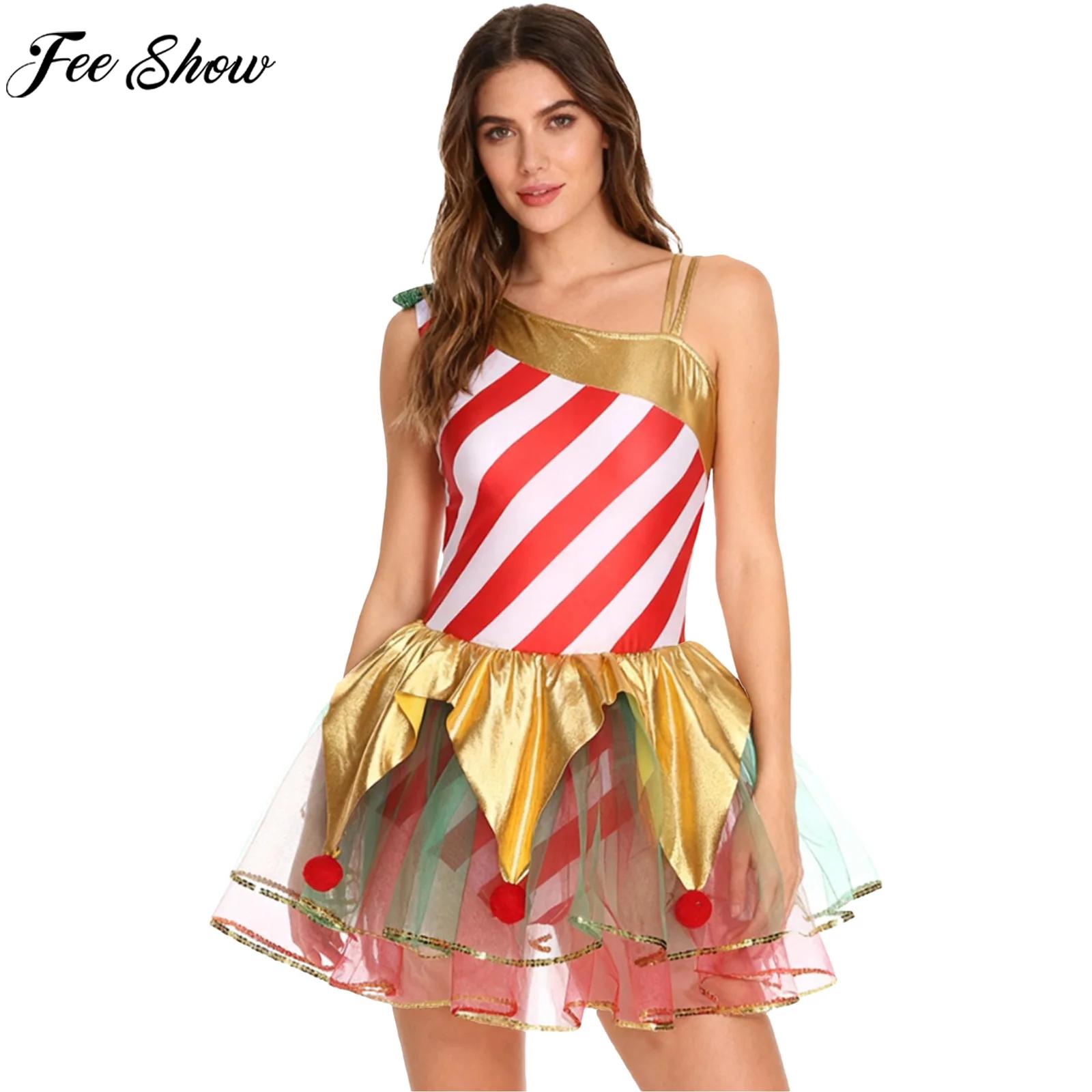 Women Christmas Candy Cane Dre - Elf Costume Christmas 리뷰 및 가격