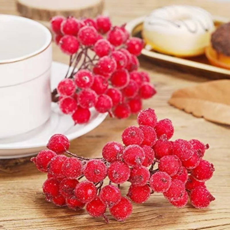 Artificial Frosted Holly Berri - Christmas Wreath Fake 리뷰 및 가격