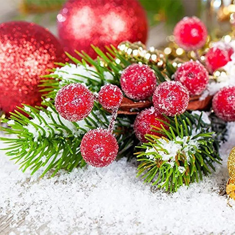 Artificial Frosted Holly Berri - Christmas Wreath Fake 리뷰 및 가격