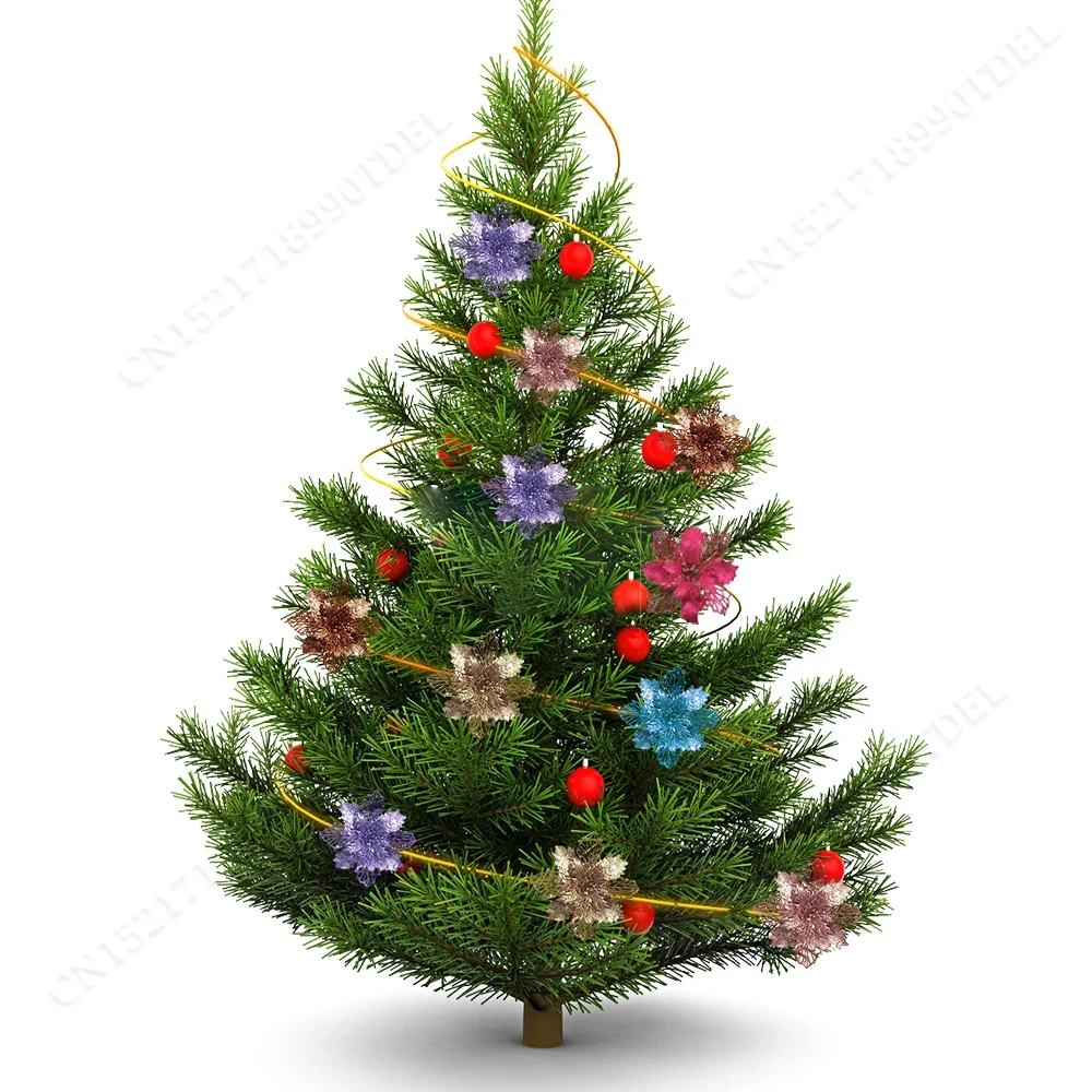 5pcs 9cm Glitter Artifical Chr - Christmas Wreath Fake 리뷰 및 가격