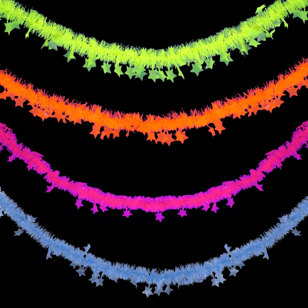 Birthday Theme Fluorescent Mac - Tinsel Garland Decoration 리뷰 및 가격