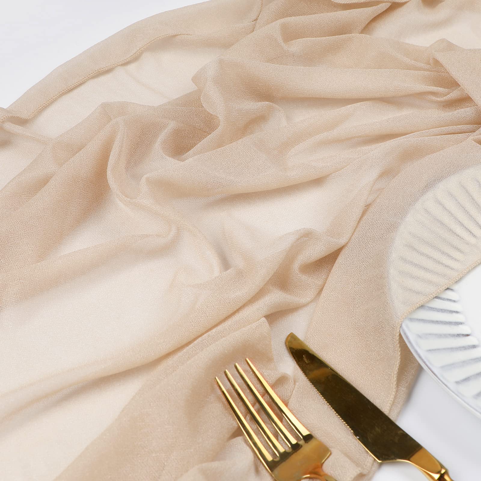 Beige Table Runner Chiffon Tab - Christmas Table Runner 리뷰 및 가격