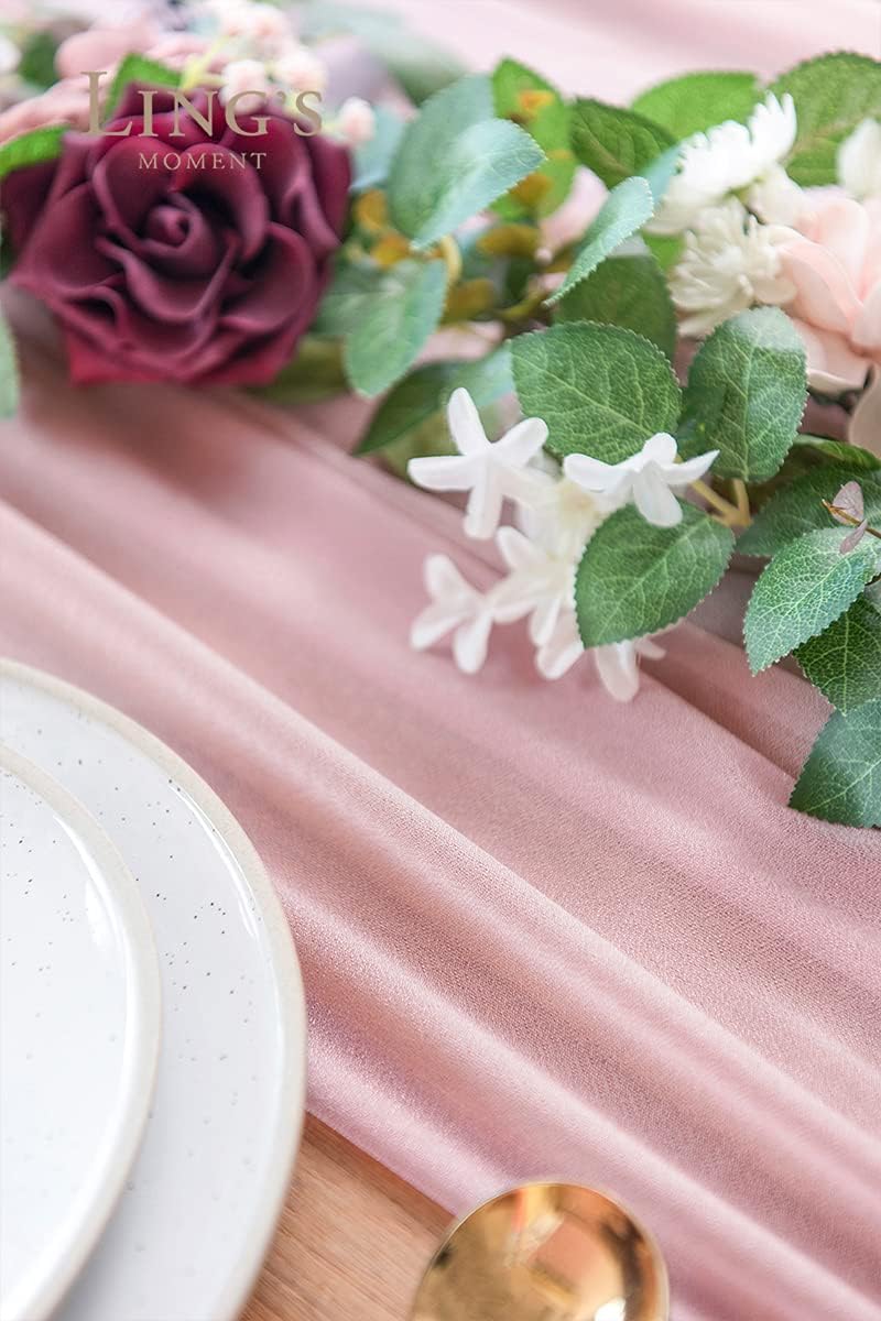 Beige Table Runner Chiffon Tab - Christmas Table Runner 리뷰 및 가격
