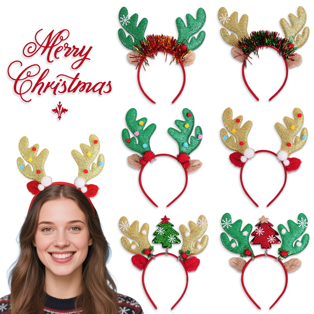 Merry Christmas Headband Reind - Reindeer Antlers Headband 리뷰 및 가격