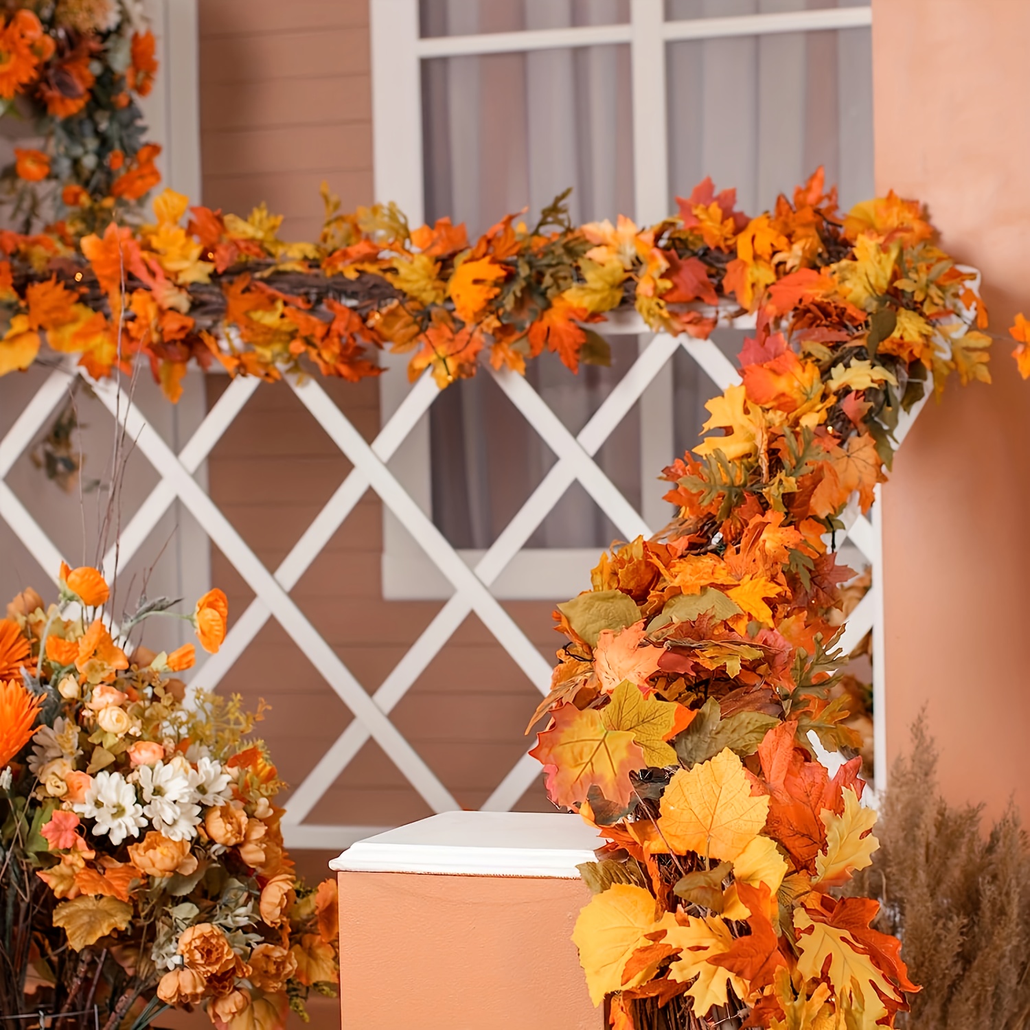 100CM Autumn Artificial Maple  - Christmas Wreath Fake 리뷰 및 가격
