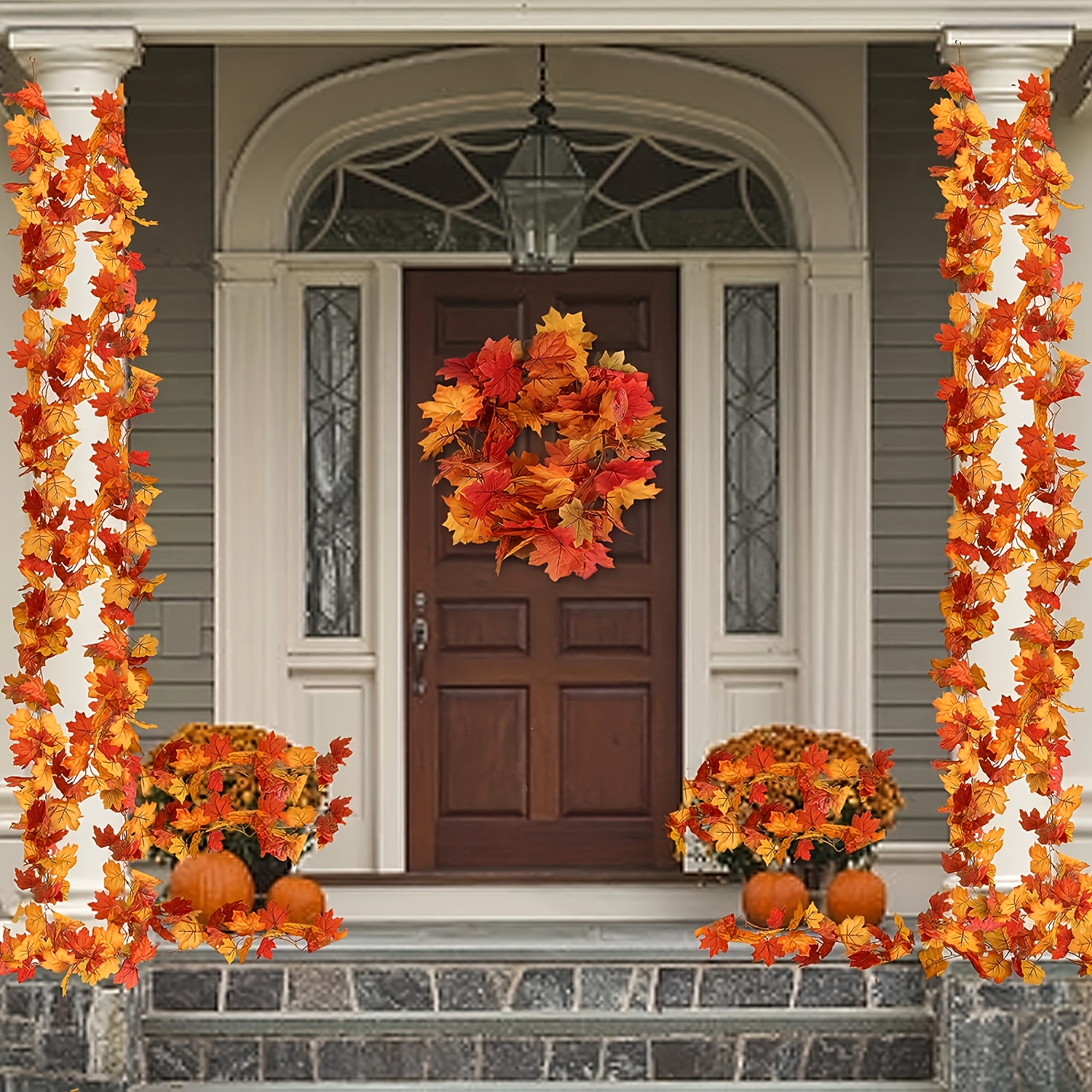 100CM Autumn Artificial Maple  - Christmas Wreath Fake 리뷰 및 가격
