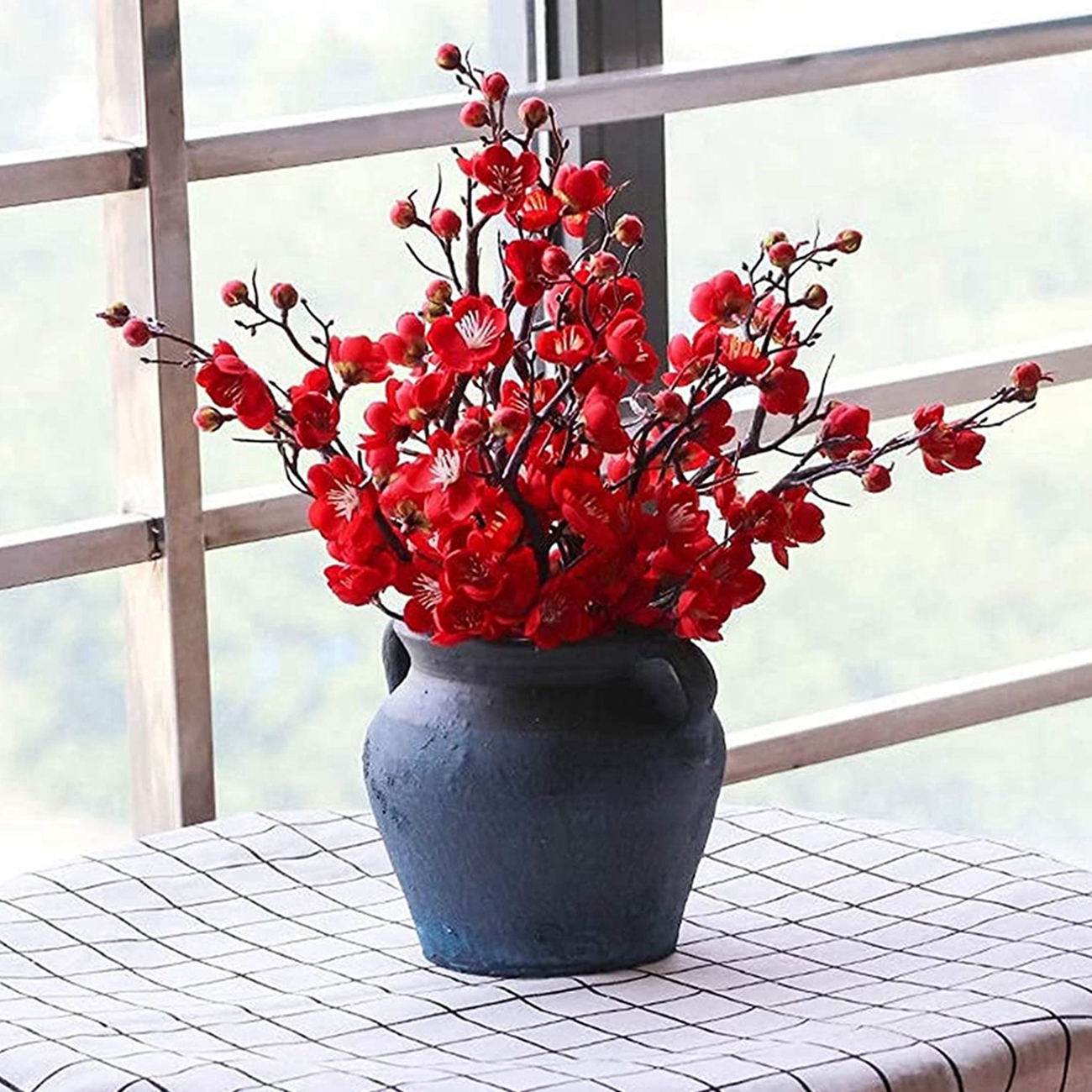 Artificial Flower Spring Plum  - Christmas Wreath Fake 리뷰 및 가격