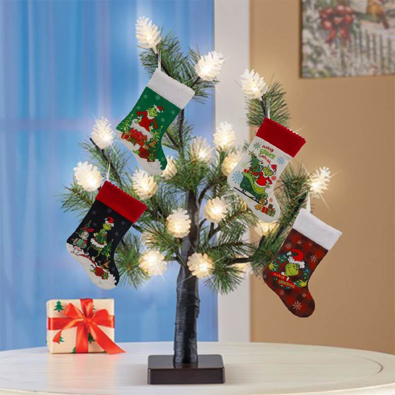 Christmas Stocking Grinch Sock - Christmas Stocking Hanging 리뷰 및 가격
