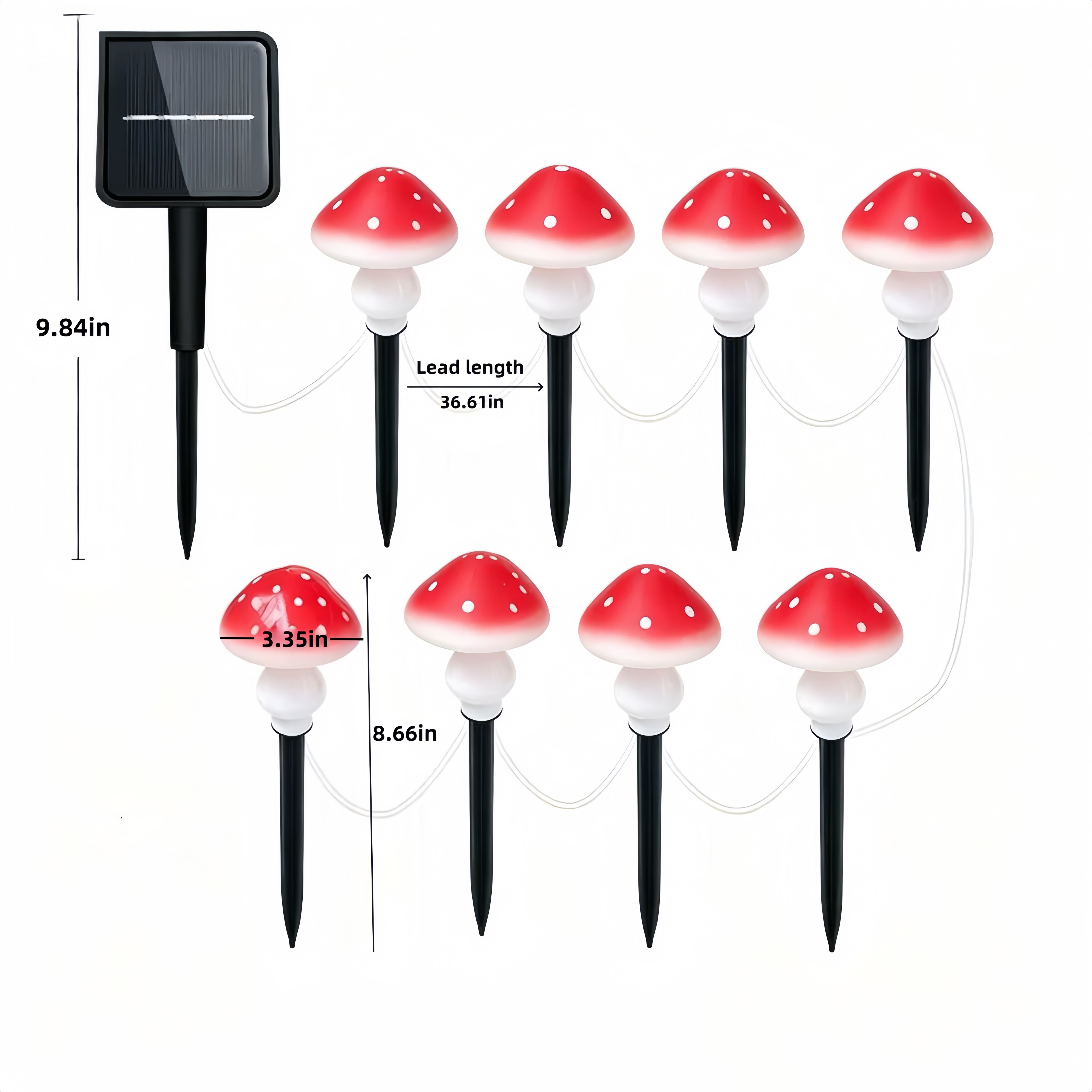 Solar Mushroom String Lights W - Christmas Lights Outdoor 리뷰 및 가격