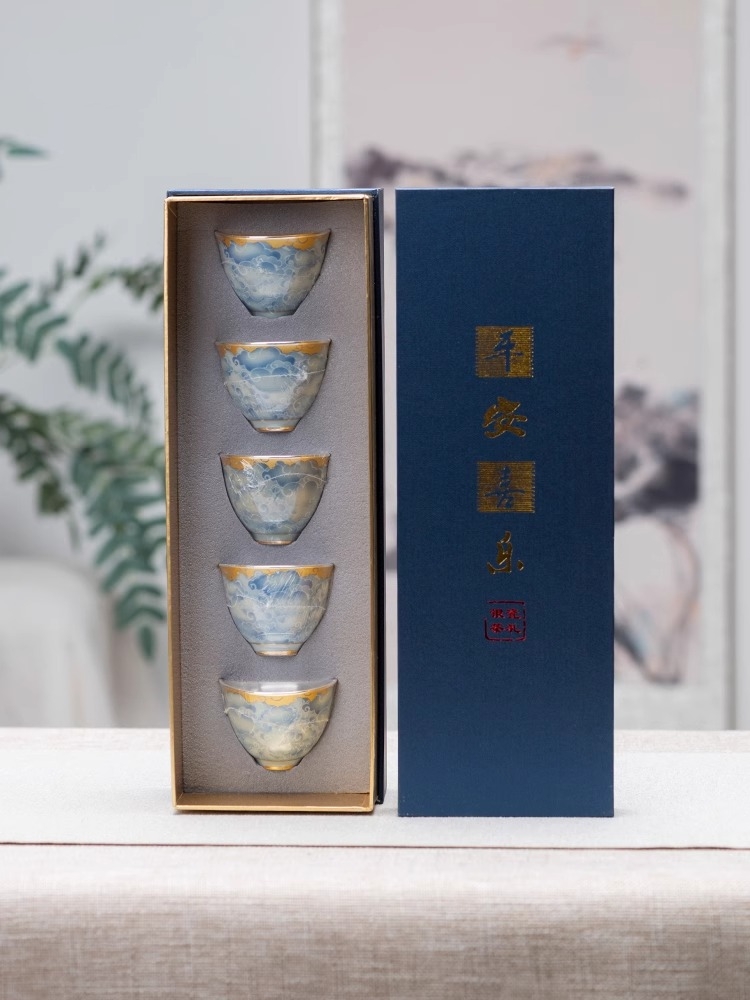 Porcelain wrapped silver cup,  - Gift Box Wrap Set 리뷰 및 가격
