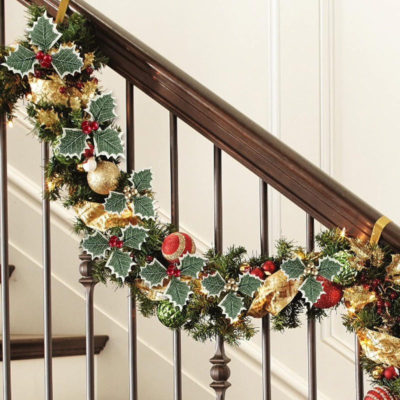 5-50pcs Christmas Holly Berrie - Christmas Wreath Fake 리뷰 및 가격