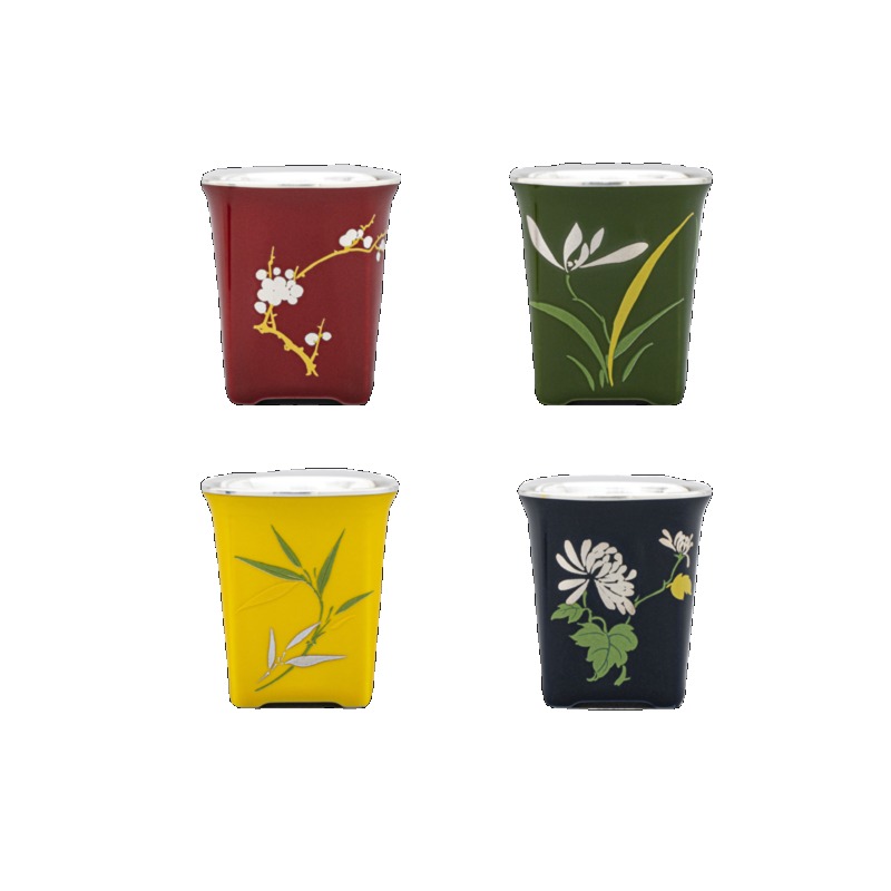 Porcelain wrapped silver cup,  - Gift Box Wrap Set 리뷰 및 가격