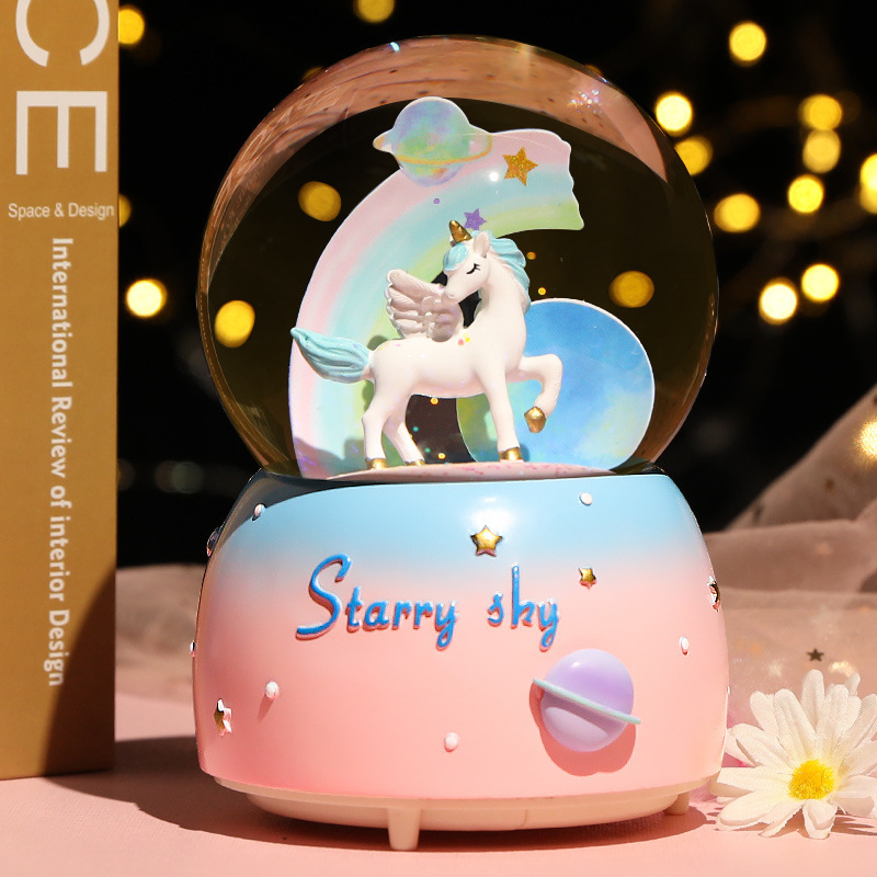 New Crystal Ball Music Box Gir - Snow Globe Musical 리뷰 및 가격