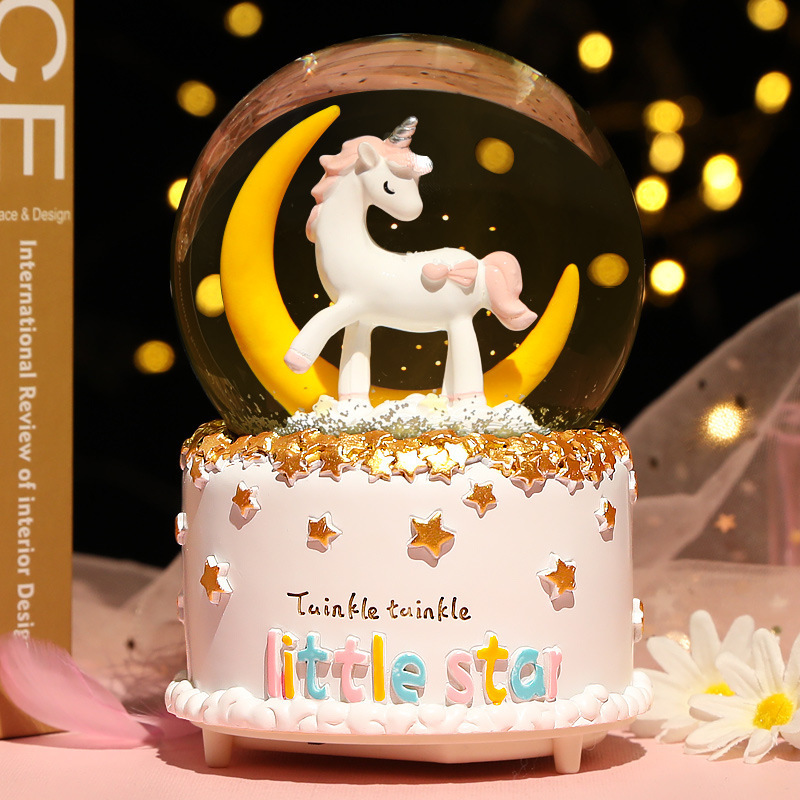 New Crystal Ball Music Box Gir - Snow Globe Musical 리뷰 및 가격